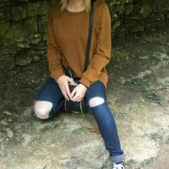 Comfy Jersey Knit Sweatshirt Yellow (size s) - Picture 4 of 4